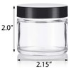 JUVITUS 2 oz Clear Thick Glass Straight Sided Jar with