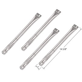 Replacement Parts for Grill Master 720-0697 BBQ Grill, Burners and Heat Plates Replacement for Grillmaster 720-0697, 4-Pack Replacement Porcelain Steel Heat Plates Heat Deflectors and Burner Tubes