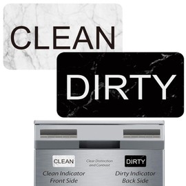 Dishwasher Magnet Clean Dirty Sign Indicator, Clean/Dirty Reversible Sign White/Black, Kitchen Dishwasher Fridge Magnet, Dishwasher Magnet Indicator