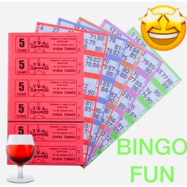 Jumbo Bingo Jumbo Bingo 750 BOOKS 5 PAGE GAME STRIPS OF 6 TV TICKET SHEET BIG BOLD NUMBERS