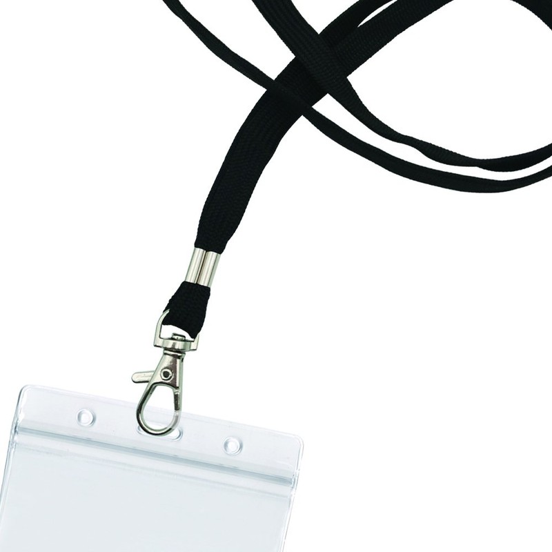 2Pack ID Badge Holder with Lanyards- Heavy Duty Clear ID