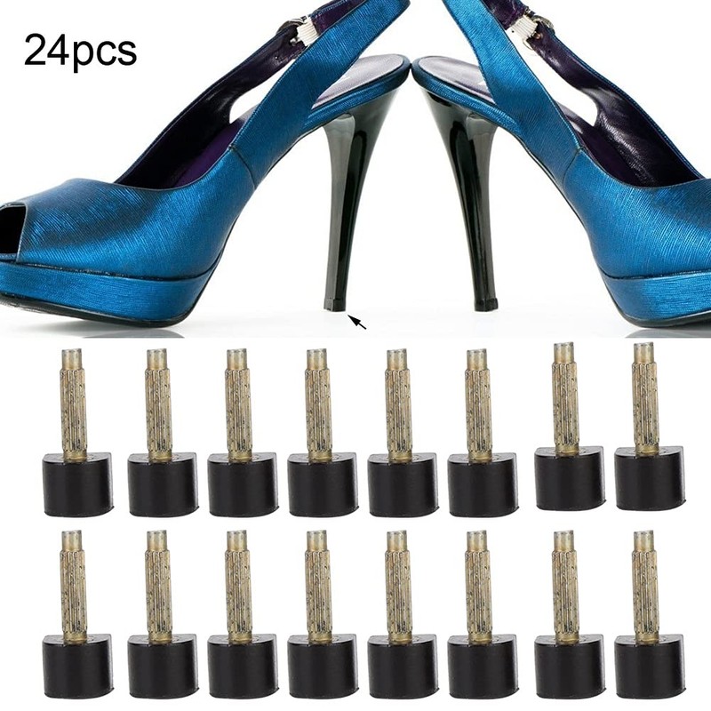 Heel Dowel, Replacement Comfortable Non Slip Heel Tip, 24Pcs for