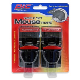 PIC Plastic Mouse Snap Trap Parent (6 Traps)