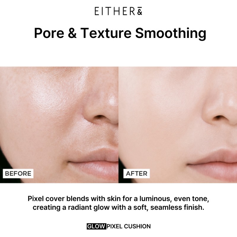 EITHER& [EITHER&]Glow Pixel Cushion (4 Colors)