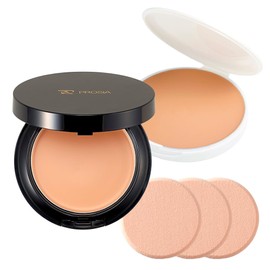 PROSIA SPF 50+ PA++++ Eye Media Cream Foundation Pink Ochre Prussian Foundation Body + Refill Set, 0.4 oz (11.5 g) x 2, Luster, Emulsion, Moisturizing, High Cover, Color Control, UV Protection