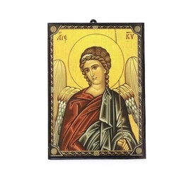NKlaus Guardian Angel Christian Icon Wooden 9.7 x 13.5 x 1.2 cm Christian Icon Orthodox from Greece 11408
