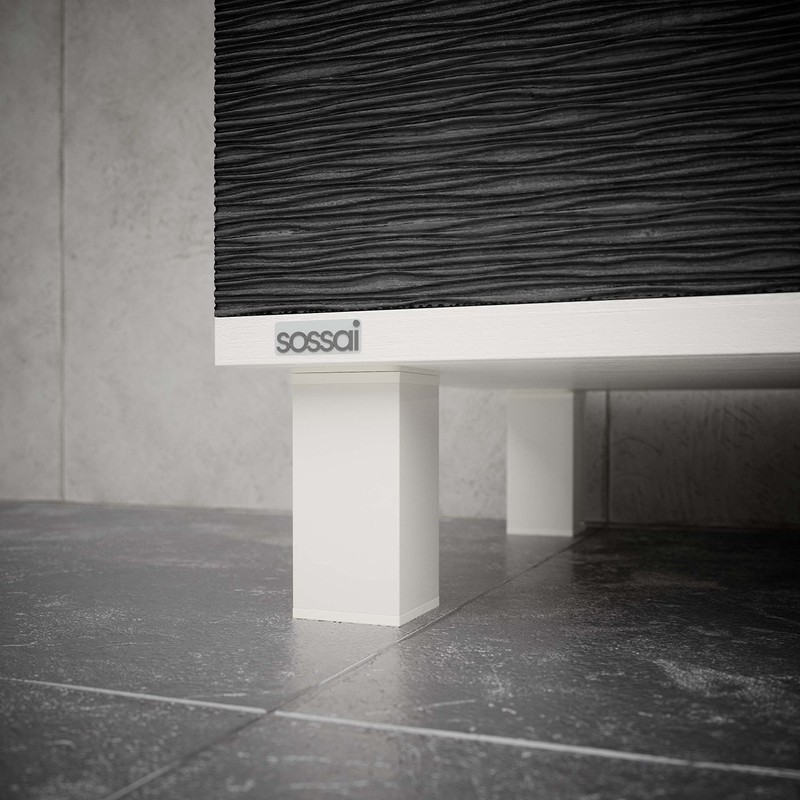 sossai® Designer furniture feet MFV1, height adjustable, square profile: 40