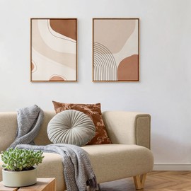 FOLKOR Floating Frame for 12x16 Inch Canvas Painting 0.6-0.8” Deep, 2 Pack Floater Frame for Canvas Prints, Art frame for Wall Prints Diamond Painting Paint by Numbers (Dark Brown)