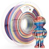 Silk S-Series PLA 3D Printer Filament, Shiny Multicolor Rainbow PLA
