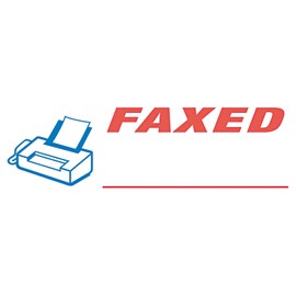 ACCUSTAMP2 035533 Pre-Inked Shutter Stamp FAXED, Red/Blue Ink, 1 Count