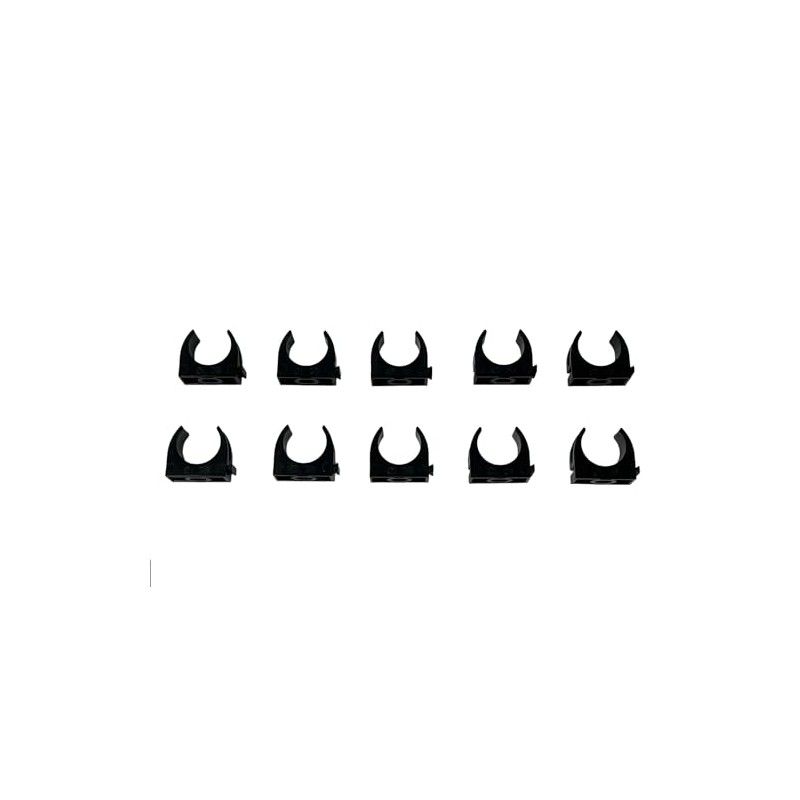 Evoges 20mm Black PVC U Clip Conduit Push in Saddle,