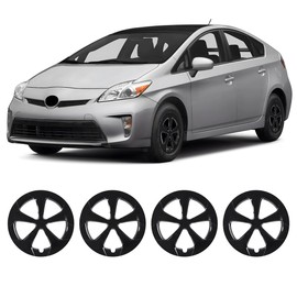 NIXON OFFROAD 15 Inch Hubcaps for Toyota Prius 2010-2015 [Only Fit Aluminium Alloy Wheel] Wheel Rim Cover (Set of 4) ABS+PC Hub Caps Replacement for Car (Black Lacquer, 5129Style)