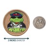 Gangsta Frog Patrol Patch - 2" Diameter Round Embroidered Patch