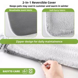 2PC Cat Window Perch, Cordless Foldable Cat Hammock for Indoor Cats with Upgraded Suction Cups Strong Metal Frame Holds Up to 44lbs (L 2PC)