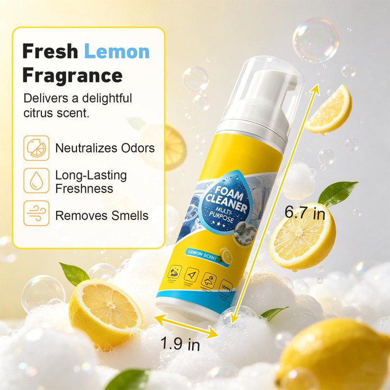 Foam Cleaner All Purpose, 4-in-1 Multi-Enzyme Foam Cleaner（2PCS）