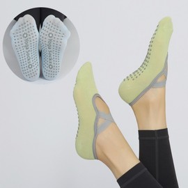 2023 New Strap Yoga Pilates Anti-Slip Socks for Women Size/Black 20ea
