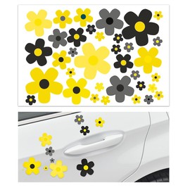 KVAEY Flowers Car Stickers Set, Self Adhesive Daisy Flower Label Stickers for Car Body Mirror Window, Waterproof Hippie Stickers for Car Scooter Laptop Decoration, Car Accessories (Style H)