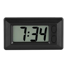 Asixx Digital Clock, Alarm Clock, Table Clock, Dual Use, Mini, Small, Clock, Simple, Easy to View, Suitable for Cars, Desks, Tables, Easy Operation, Digital Clock, Black