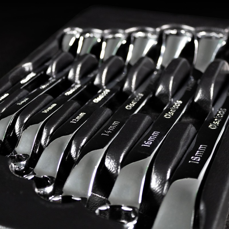 Olsa Tools Bolt Extractor Offset Wrench Set - 7pc Rounded