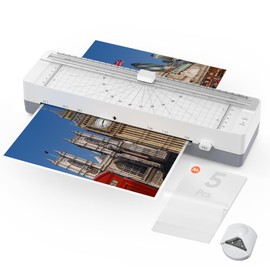 SINOPUREN 9-Inch Thermal Laminator Machine with Built-in Paper Trimmer & Corner Rounder, Fast 4-Min Warm-Up, Jam-Free System, Ideal for Home, Office & School