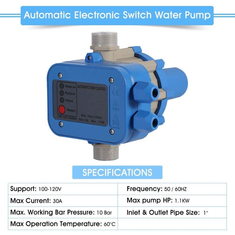 Automatic Electric Electronic Switch Control Pressure Controller50/60HZ110VWater Pump Pressure Controller