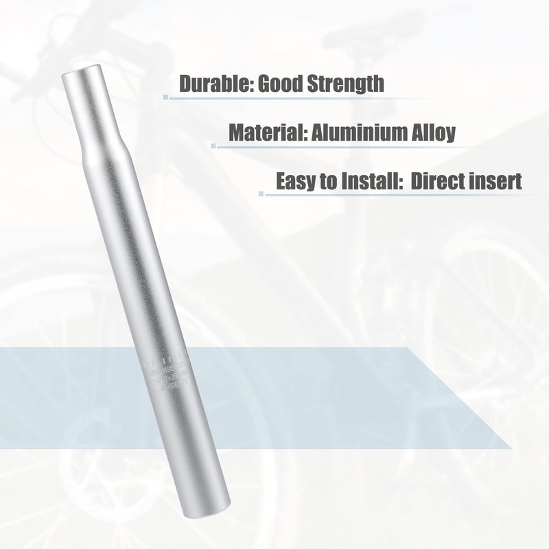 X AUTOHAUX 27.2x250mm Bicycle Seat Post Seat Tube with Scale