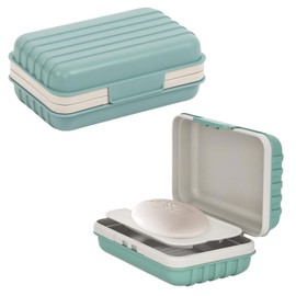 Volumoon Soap Box, 2 Pcs Travel Soap Dishes with Lid, Plastic Soap Container, Waterproof and Dustproof, Soap Bar Dish Storage, Ideal for Bathroom, Kitchen, Travel, Camp, Gym