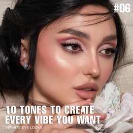 10 Eyeshadow Palette, Neutral Nude Pink Matte Eye shadow Makeup,06