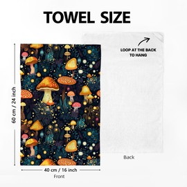 Pintukee - Juego de 2 bonitos paños de cocina decorativos para cocina, suaves, absorbentes, hippie, regalos de bruja, toallas de mano para cocina, granja, día festivo, decoración del hogar, paño de té