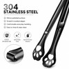 Black Cat Paw Food Tongs 4 Pack, 304 Stainless Steel,