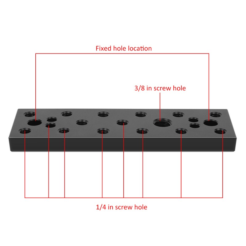 Aluminium Alloy Black Universal SLR Camera Battery Connecting Plate Tripod