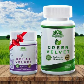 Moringa Green Velvet 90 Caps + Valeriana Relaxvel 30 Caps Sin Sabor