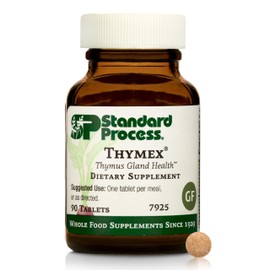 Standard Process Inc. Thymex - Whole Food Cholesterol, Thymus Supplement and Immune Support Supplement with Vitamin C, Magnesium Citrate, and Calcium Lactate - Gluten Free - 90 Tablets