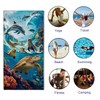 YISUMEI Microfibre Beach Towel Printed with Sea Creatures, Soft, Lightweight,