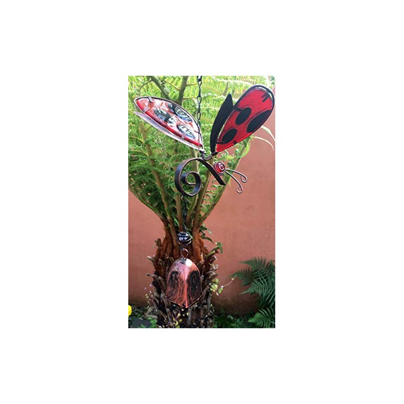 Ladybird Wing Butterfly Sun Catcher Wind Chime - Hanging Home
