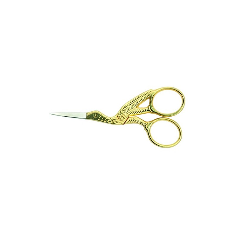 Gilt Stork Embroidery Scissors (9cm/3.5'')
