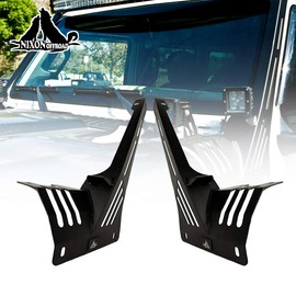 A-Pillar 51” LED Light Bar Mount Brackets Fit for Jeep Wrangler JL 2018-2025/2019-2025 Jeep Gladiator JT, Steel Lower Windshield Mount Bracket for Unlimited Off Road 2&4 Doors (18-20 Mount Backets)