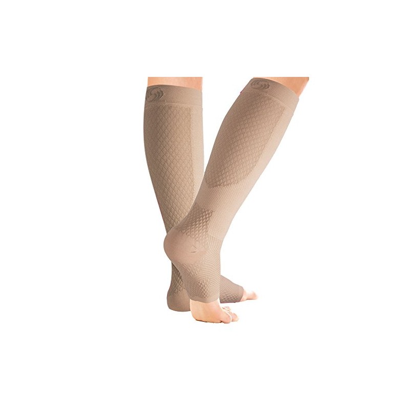 OrthoSleeve FS6+ Foot & Calf Compression Sleeve Men/Women, Natural Medium