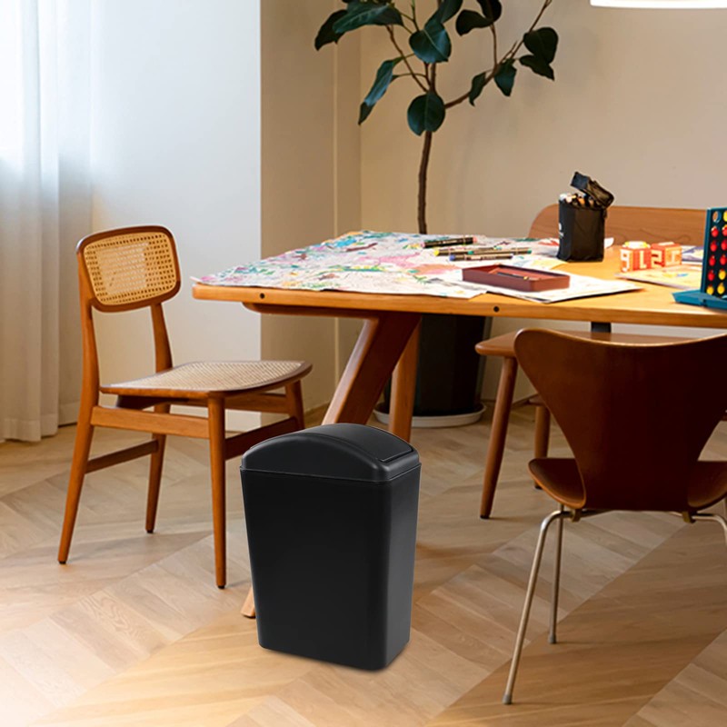 Qqbine 4.2 Gallon / 16 Liter Plastic Swing Lid Trash