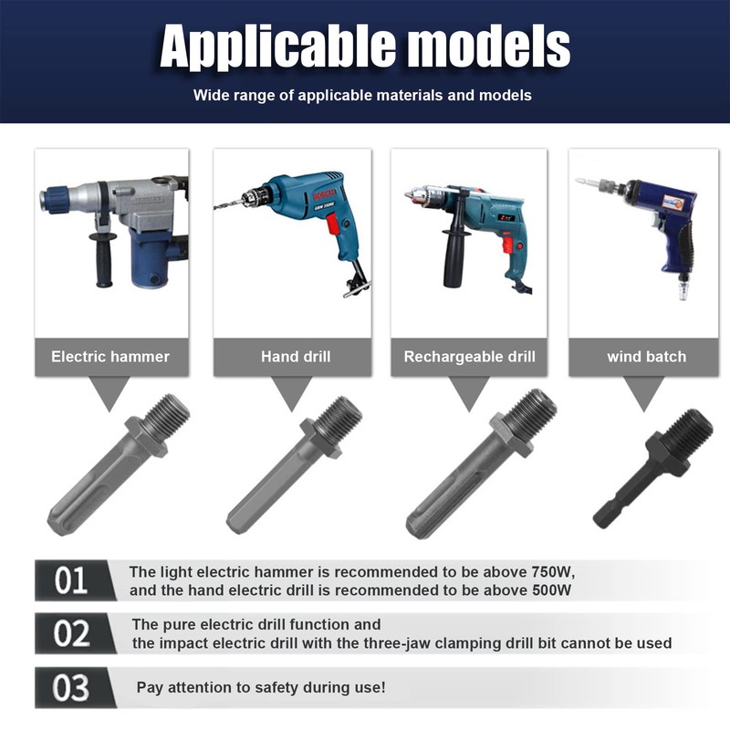 Lehelife 6pcs Firewood Log Splitter Drill Bit Removable Cones Wood