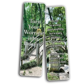 NewEights Favorite Prayer Bible Promises Bookmarks (30-Pack) - Handy Christian Daily Reminder Christian Stocking Stuffers Birthday Assorted Bulk Pack - Church Memory Verse Sunday Gifts