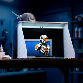 Portable Hobby Airbrush Paint Spray Booth Kit 21.5 X 18.7 X 14.6 in Dual Fans & 3 LED Lights Model D0100X3L3UPAir Volume: 9 m3/min, Size: Size W56xD49xH36 cm
