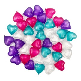 Reusable Ice Cube, 40Pcs Plastic Ice Cubes, Quick-Freeze Easy-to-Clean Refreezable Fake Ice Cubes for Making Cold Appealing Drinks, Lunch Bags, Coolers (Heart-Shaped)