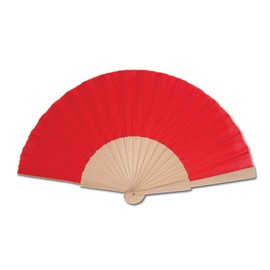 Wooden Folding Handheld Fan, Chinese Fabric Foldable Hand Fan for Men Women Performance Dancing, Party, Birthday Wedding Festival Gifts, DIY Home Wall Decorations (Pack of 1, Red)