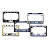 Motorcycle Metal License Plate Frame with Support Firefighters Duty Honor