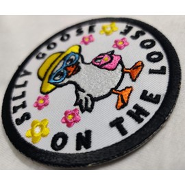 KAIF'S 3'' Fully Goose on The Loose Patch, Iron On/Sew On Embroidered Applique Patch, Embroidery Fabric Patches for Dog Harnesses, Gym Bags, Hats, Army Vests, Helmets, Backpacks, Cute Morale Patch