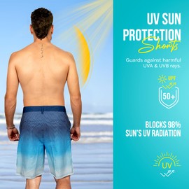 Banana Boat Mens UPF 50+ Four Way Stretch Performance Quick Dry Hybrid Trunks | uv Protection | Navy | Large