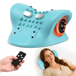 HarrFlow Neck Massager 2025 New Upgrade 3 in 1 Portable Massager with Heat &Comfortable Stretching–Adjustable Intensity for Neck & Shoulder Relaxation at Home, Office, Travel