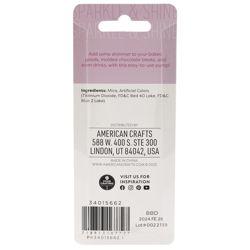 Sweetshop Edible Shimmer Dust Pump 0.14oz-Purple -34015662