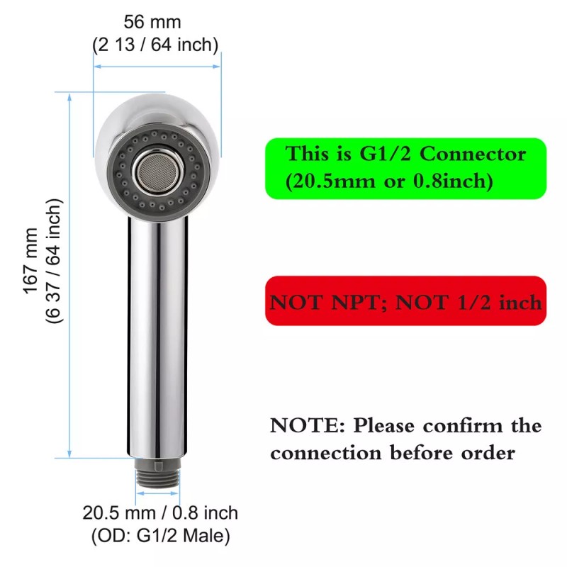Hibbent Replacement Sprayer Pull Out Spray Head For Kitchen Sink
